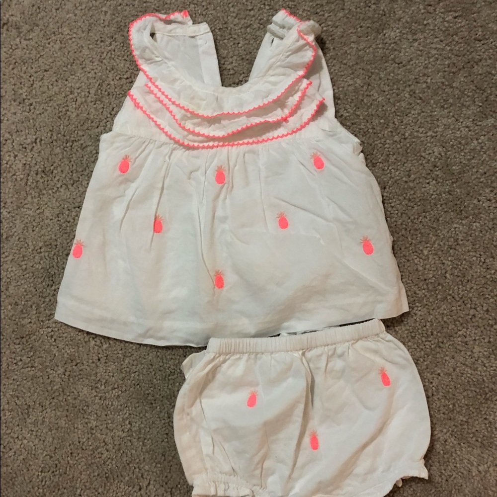 Janie & Jack Pink Pineapple Set